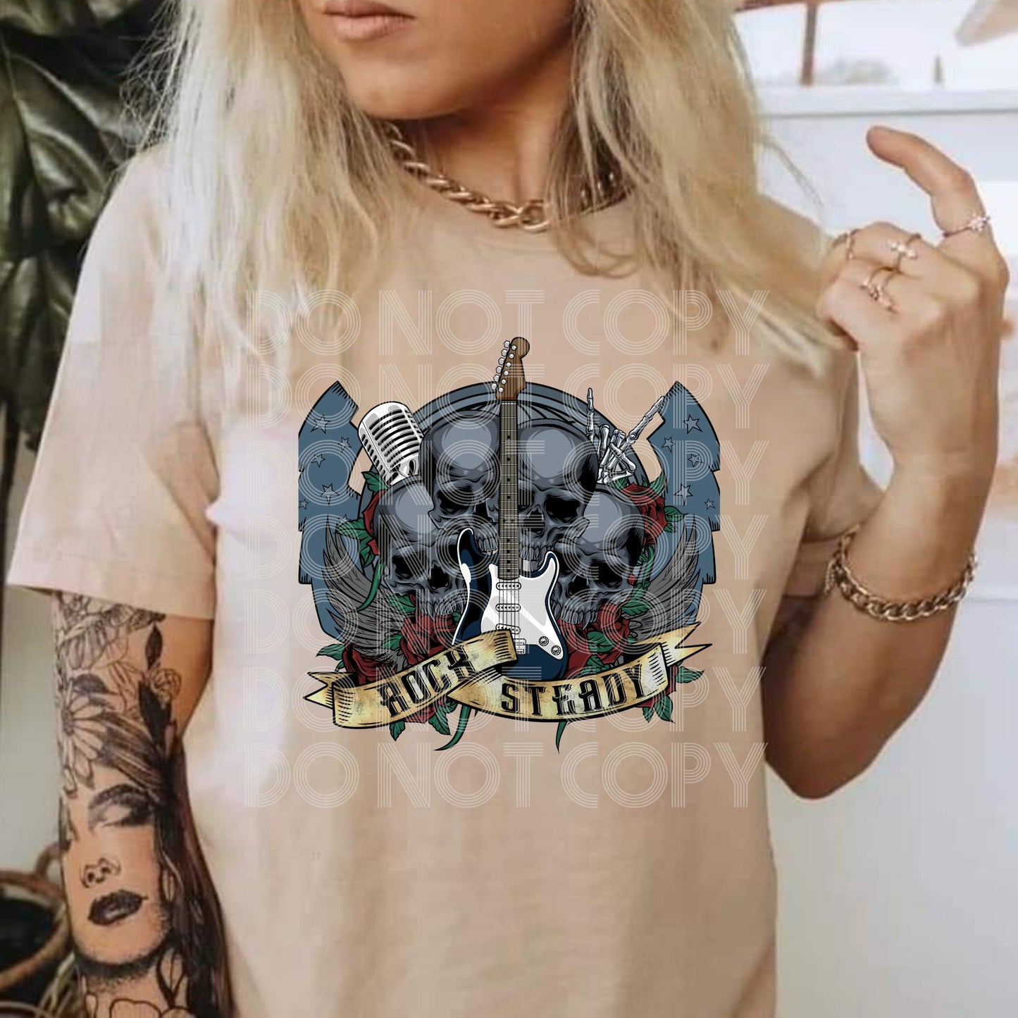 Rock Steady Skulls & Guitar - SHIRT SW.S.D