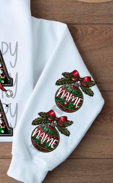 Christmas Mama with Name Ornaments - Shirt FDC.24 *add names in note section