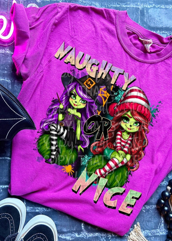 Naughty or Nice Mrs Green Man Style - SHIRT CAC.24