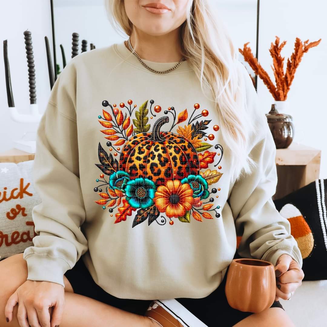 Leopard Pumpkin Floral 2-SHIRT SDD