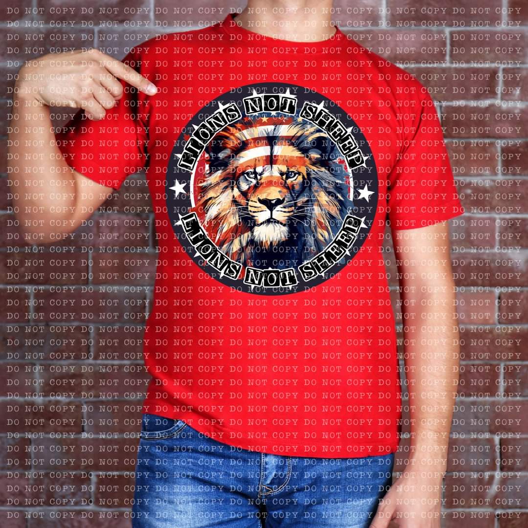 Lions Not Sheep Flag - SHIRT