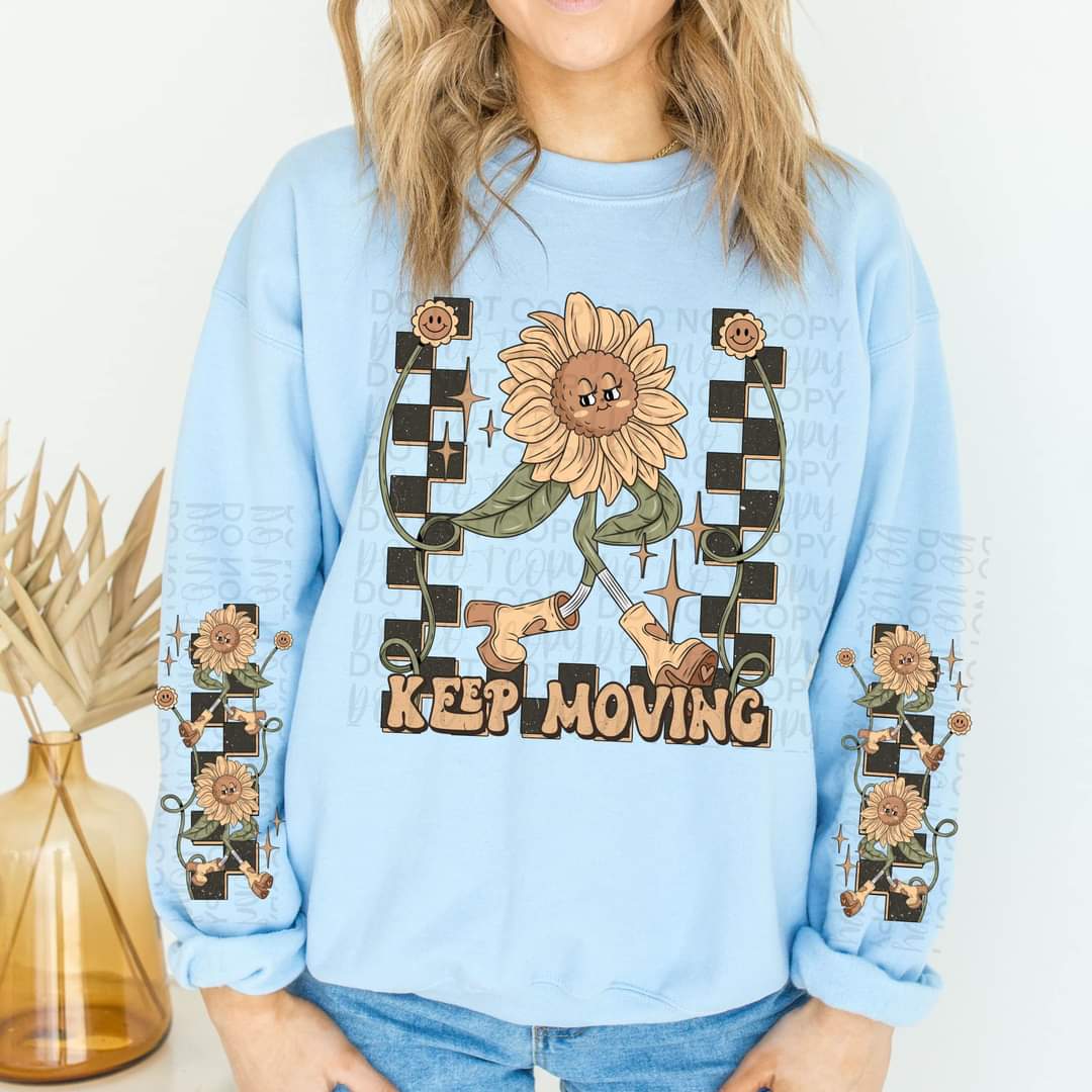 Keep Moving Checkered Double Sleeve - SHIRT