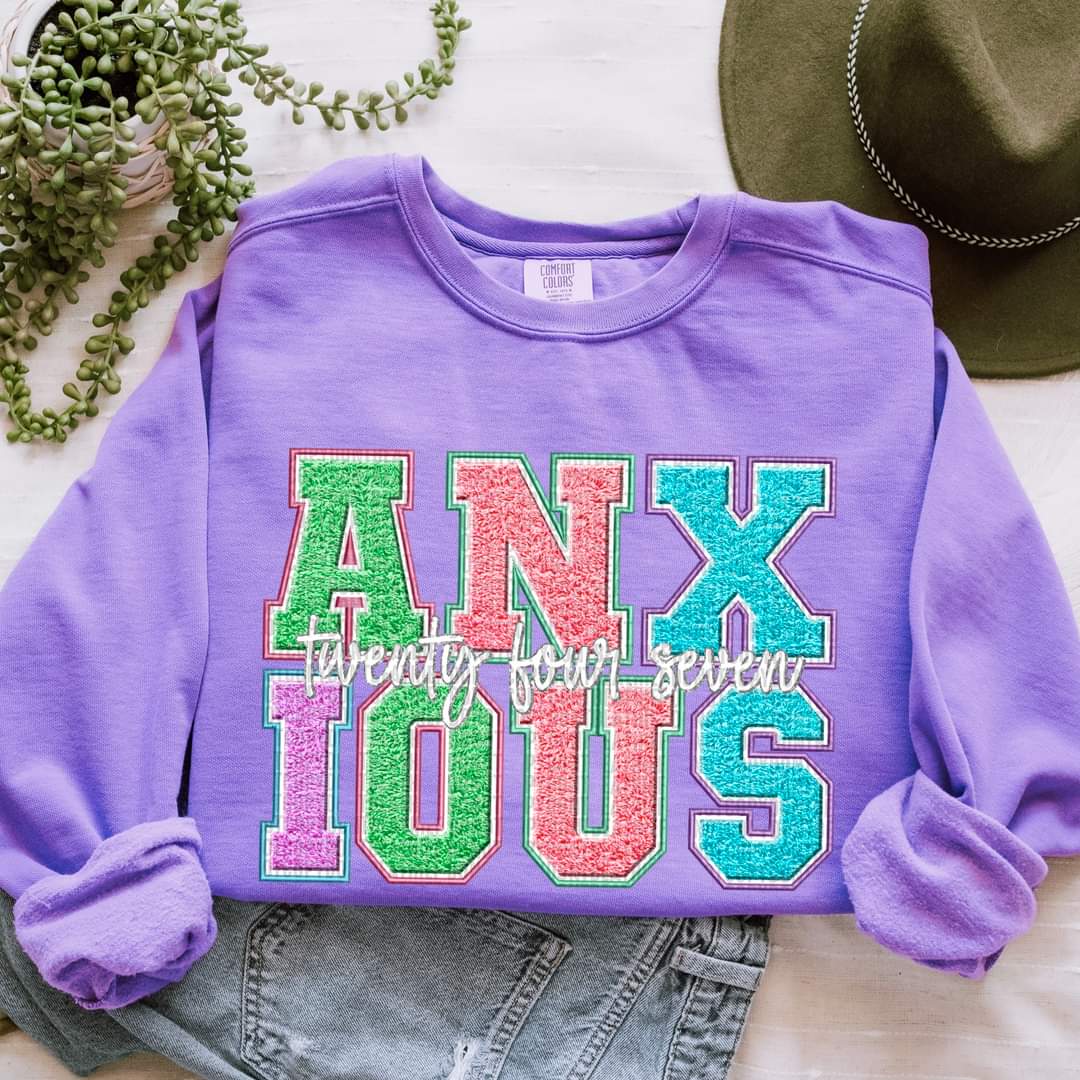 Anxious Twenty Four Seven Faux Chenille - SHIRT. SDD