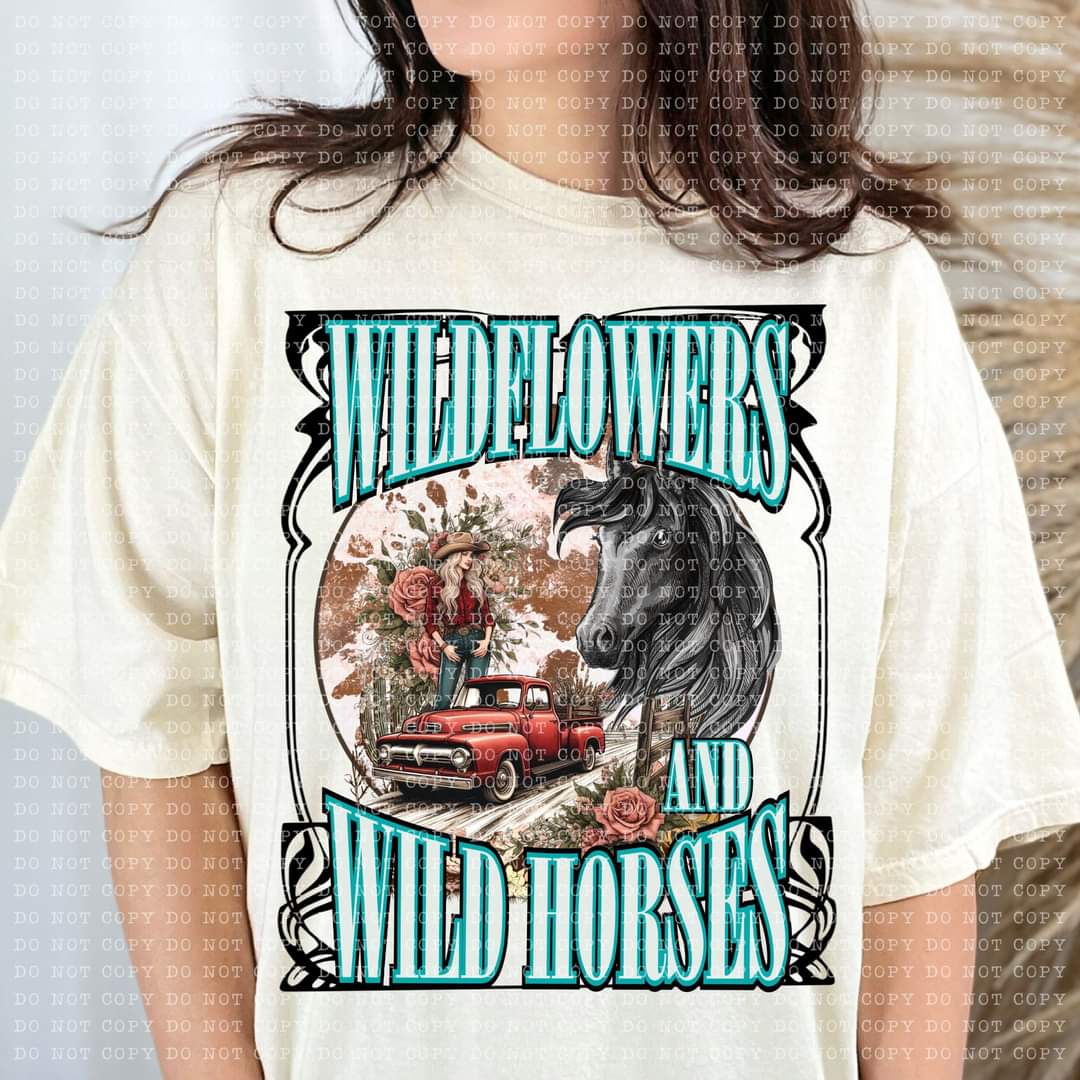 Wild Flowers And Wild Horses - SHIRT