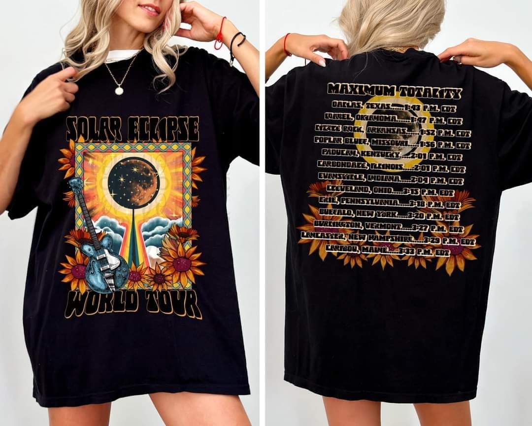 Solar Eclipse World Tour Sunflower Front And Back - SHIRT