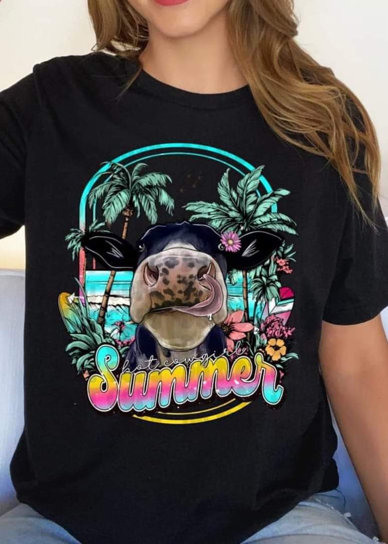 Summer Rainbow Cow - SHIRT