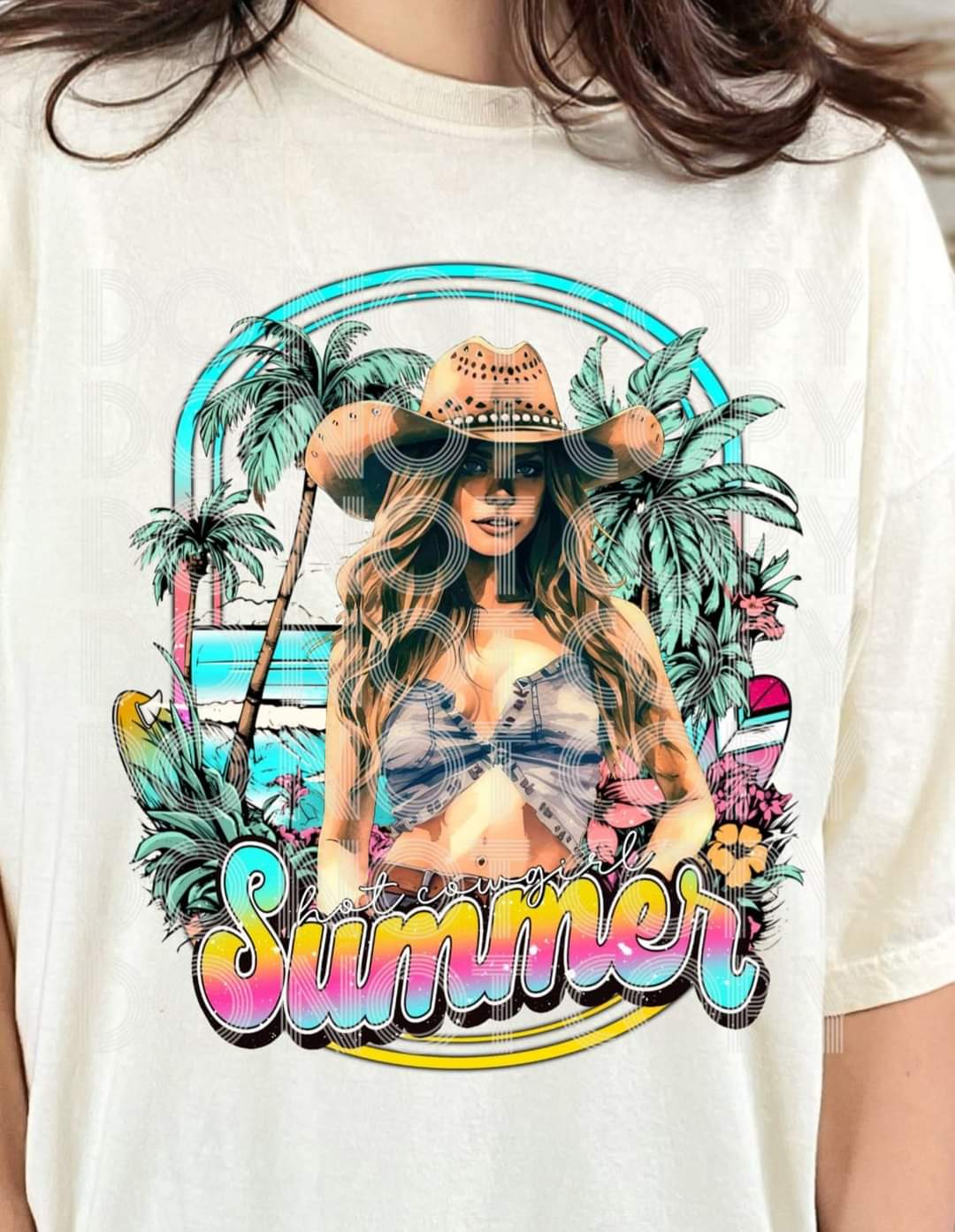 Summer Rainbow Cowgirl - SHIRT