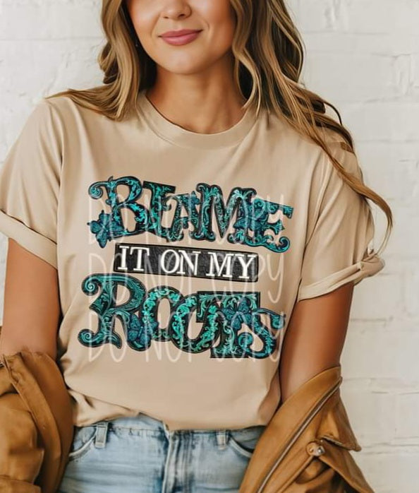 Blame It On My Roots Faux Leather - SHIRT PHD