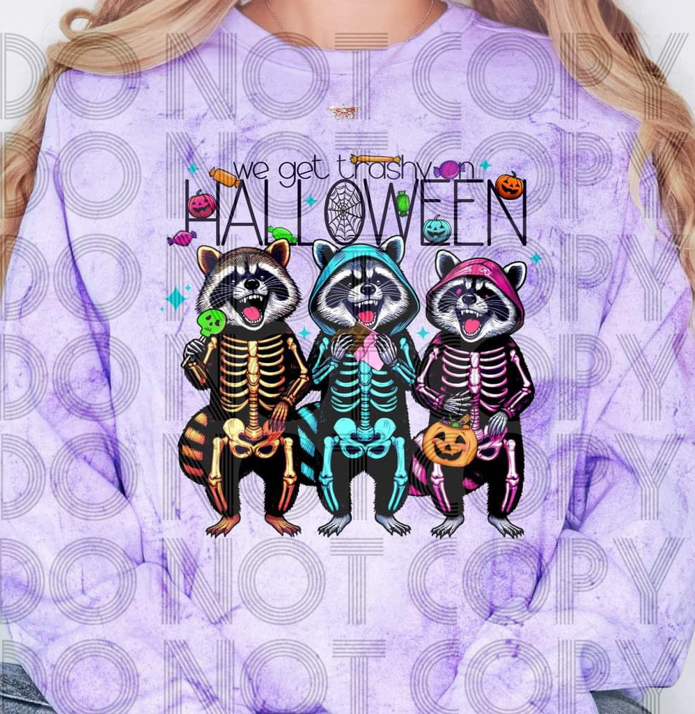 We Get Trashy On Halloween Raccons- SHIRT RHD