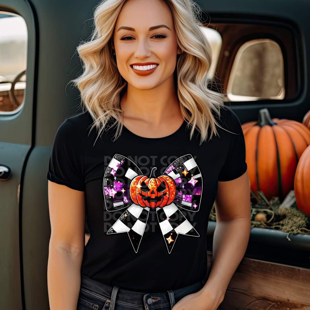 Halloween Pumkin Bow Coquette - SHIRT PHD