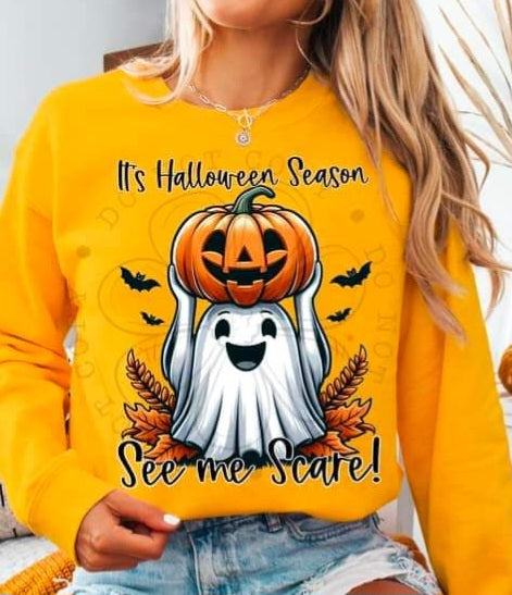 Its Halloween Season See Me Scare - KIDS SHIRT DDD
