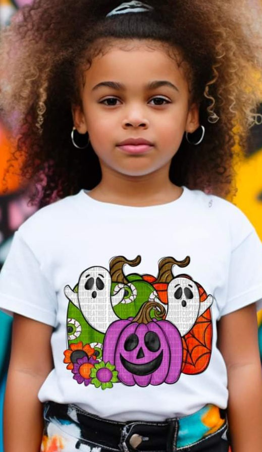 Ghost and Pumpkins Halloween - KIDS SHIRT SDD