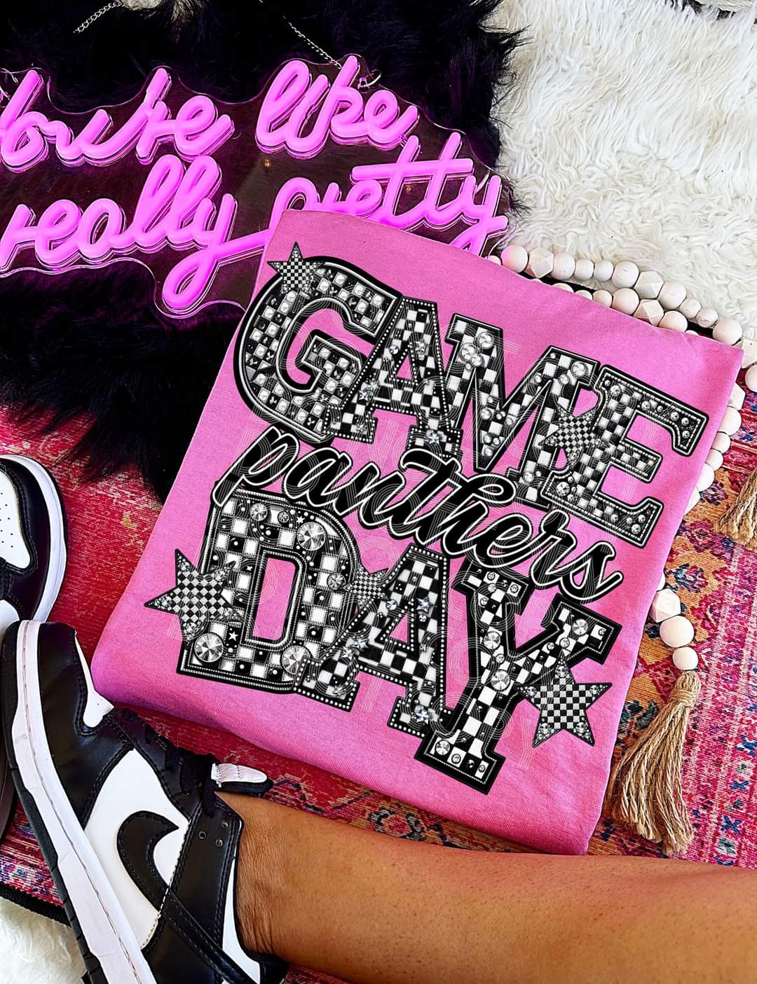 Game Day Schools Faux Rhinestones - SHIRT PHD *add name wanted in note box