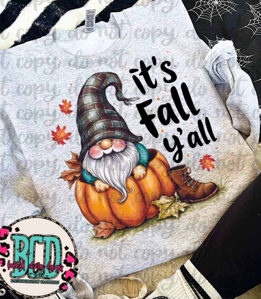 It's Fall Y'all Gnome Pumpkin - SHIRT VSC.24