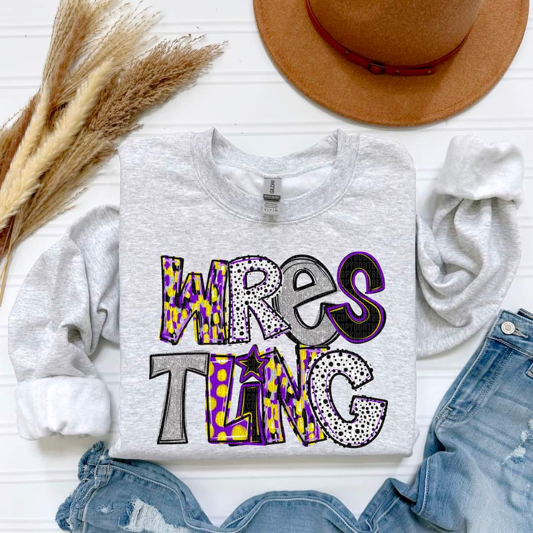 Wrestling Team Color School Spirit - SHIRT SDA.24 *add team color in note section