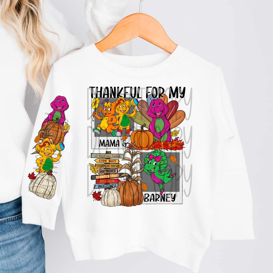 Thankful for My Mama & Kids Characters - KIDS SHIRT FDC.24 *add character wanted in notes