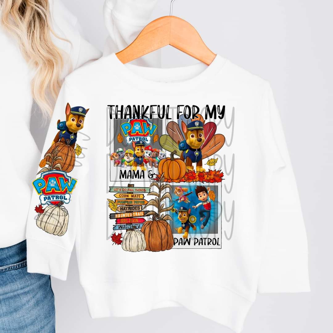 Thankful for My Mama & Kids Characters - KIDS SHIRT FDC.24 *add character wanted in notes
