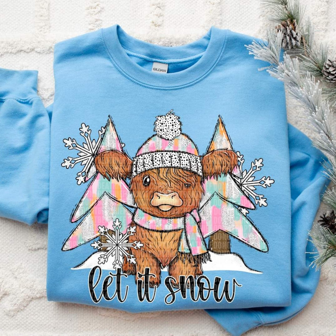 Let It Snow Calf Pastel Colored Trees - SHIRT SDD.24