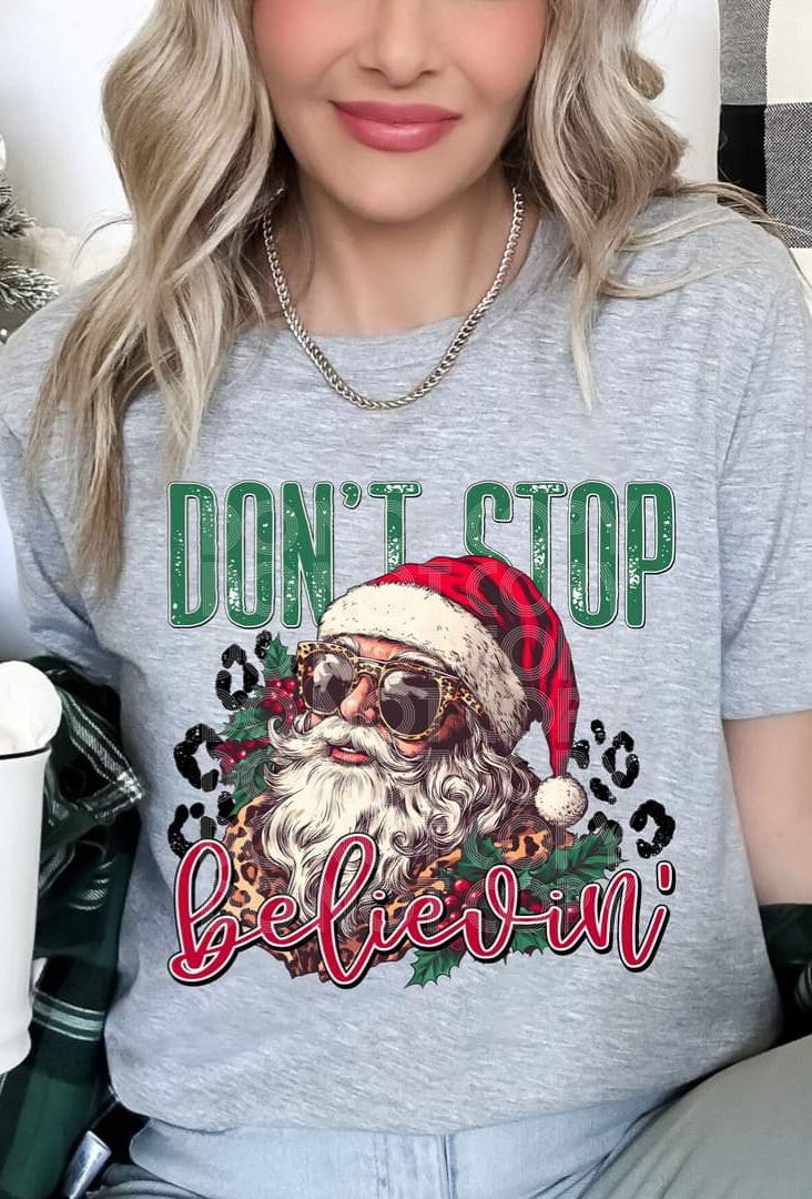 Don't Stop Believing Santa - SHIRT PHD.24