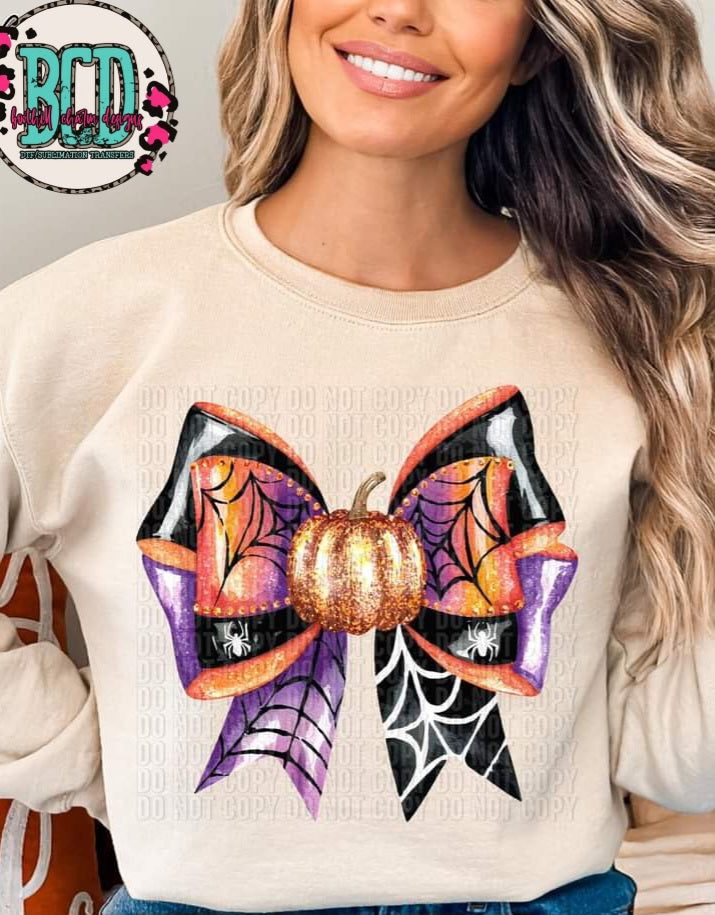 Halloween Bow with Pumpkin - SHIRT CR.C.D24