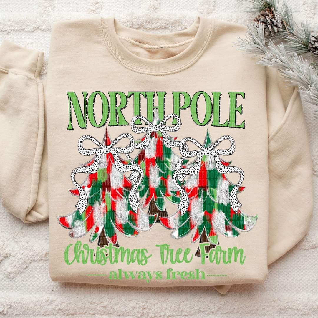 North Pole Christmas Tree Farm Darker Colored - SHIRT SDD.24