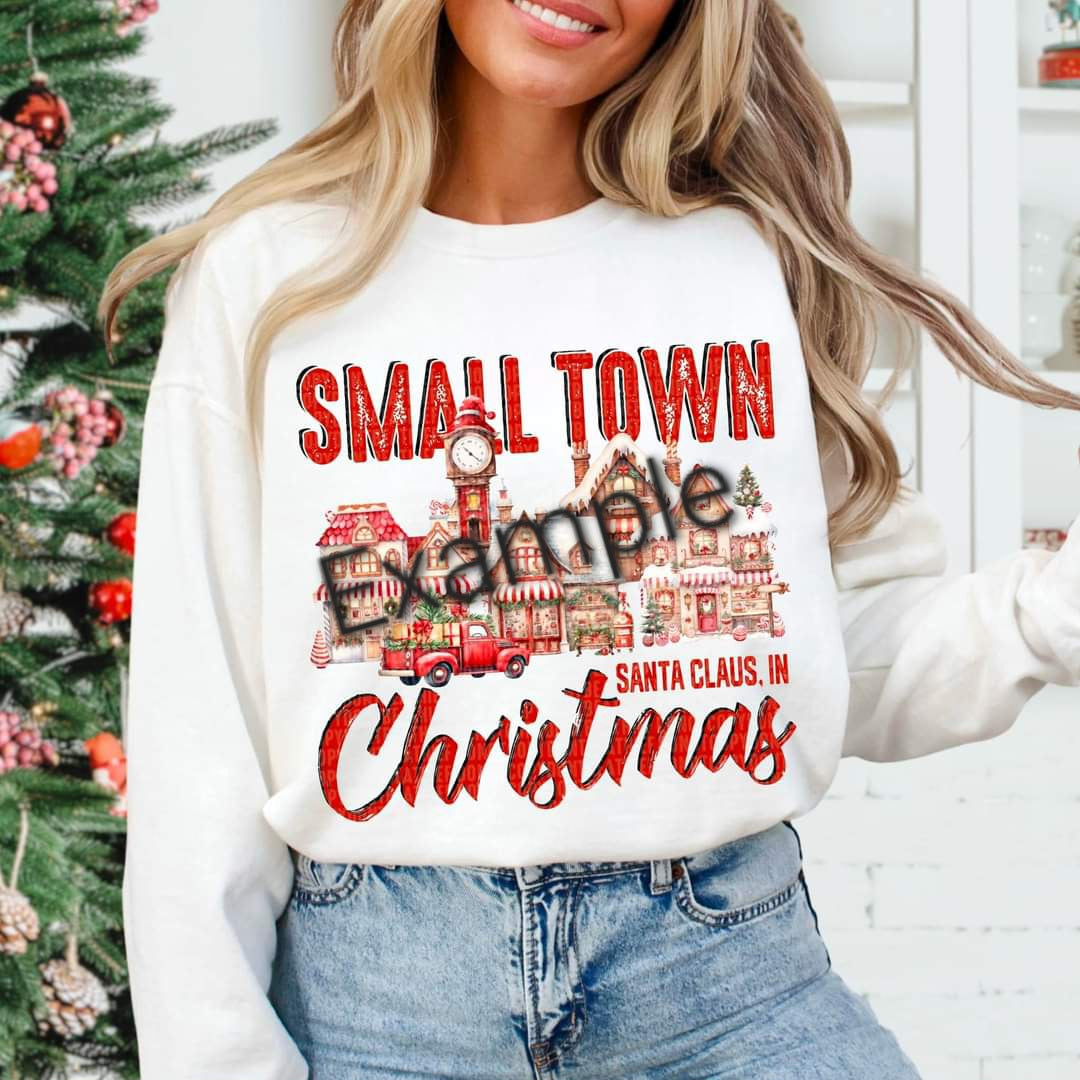 Customize Small Town Christmas - SHIRT SSD.24 *add city name and state in note box