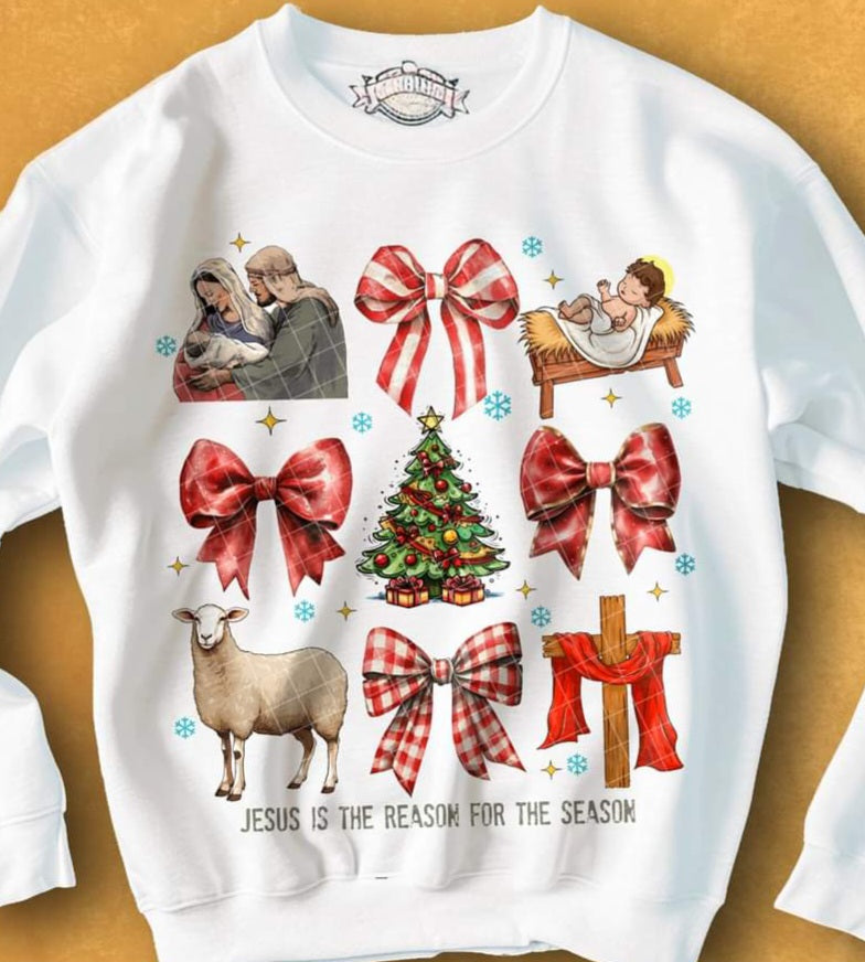 Jesus is the Reason for the Season Coquette Style - Shirt KPI.24