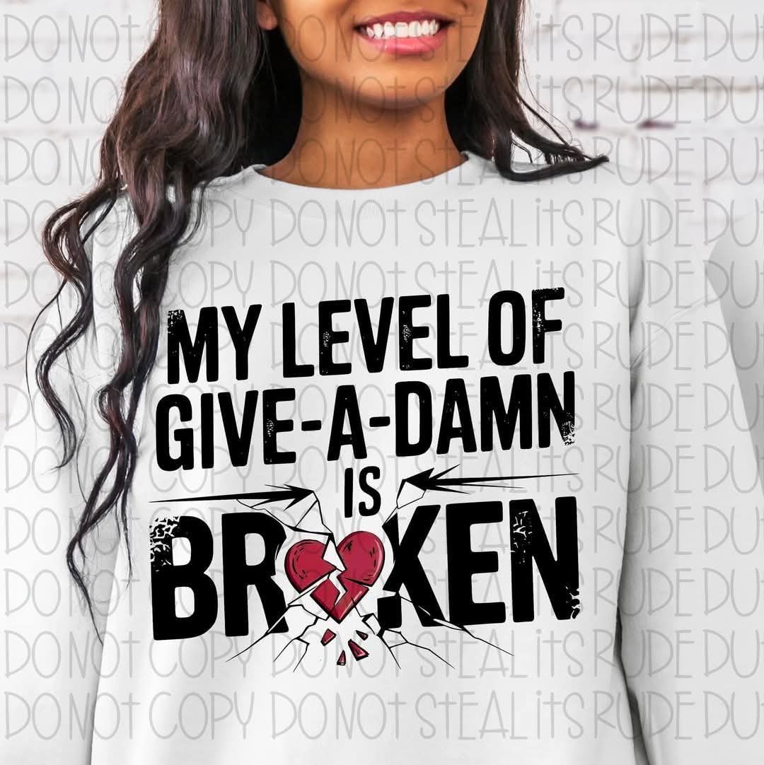My Level of Give a Damn is Broken - Shirt 2025