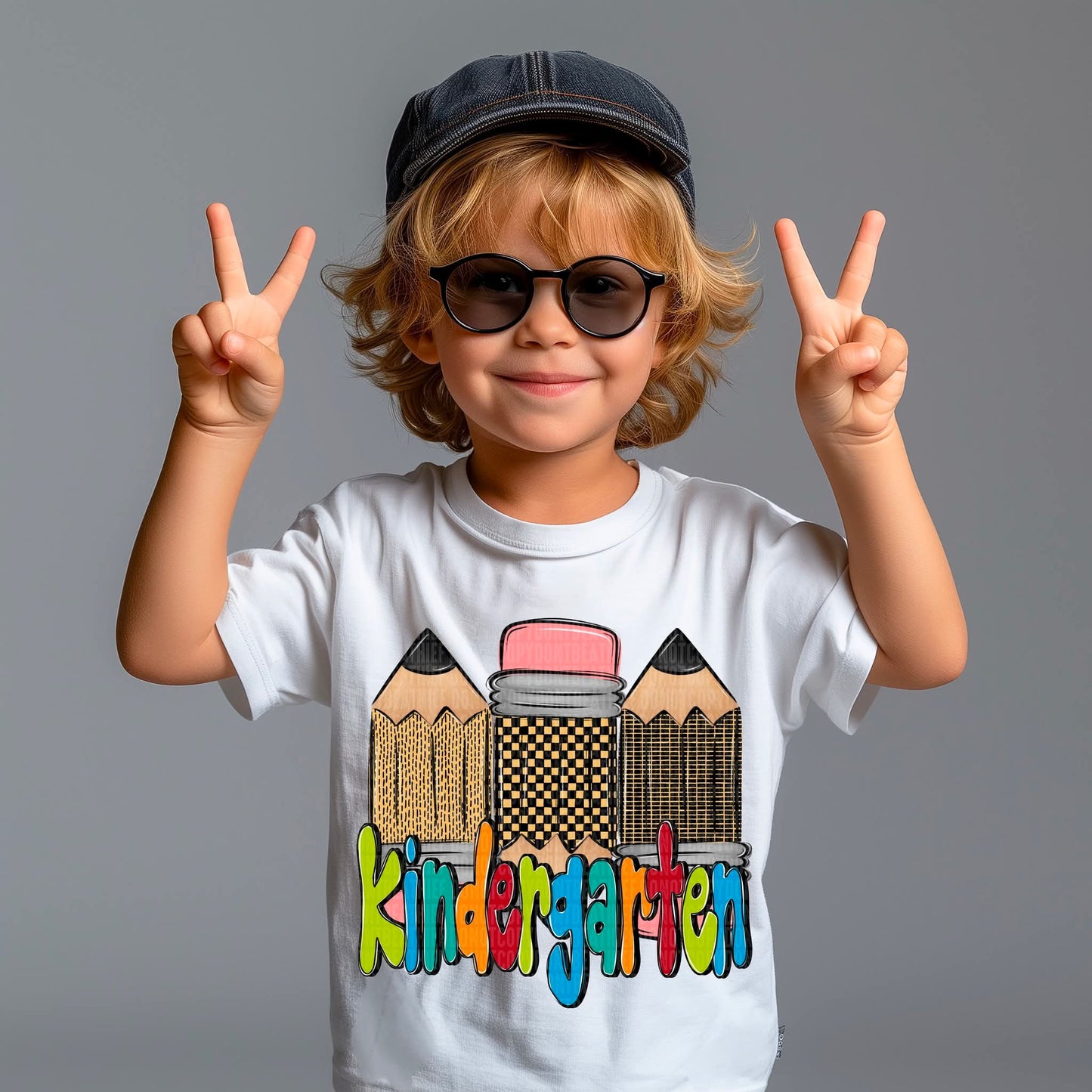 Doodle Pencil Collection Boys School Grade Pre School - 5th - KIDS SHIRT SDD25 *add grade in note section