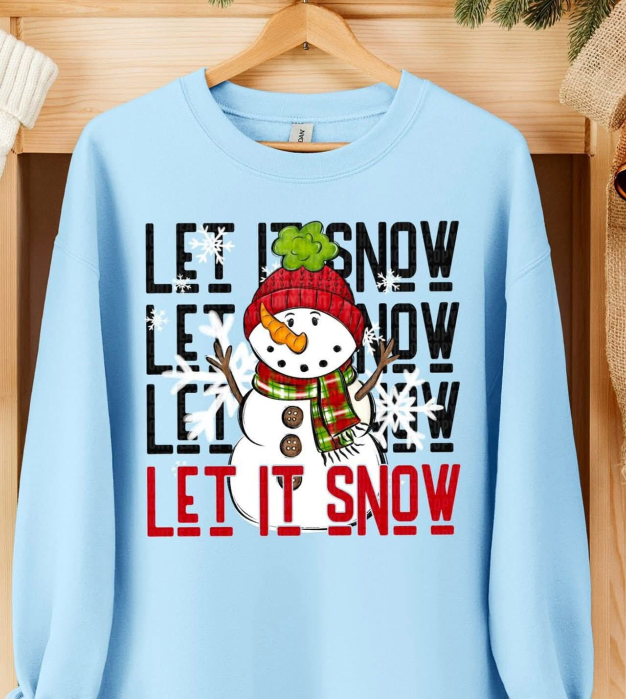 Let It Snow with Snowman - KIDS SHIRT SDD25