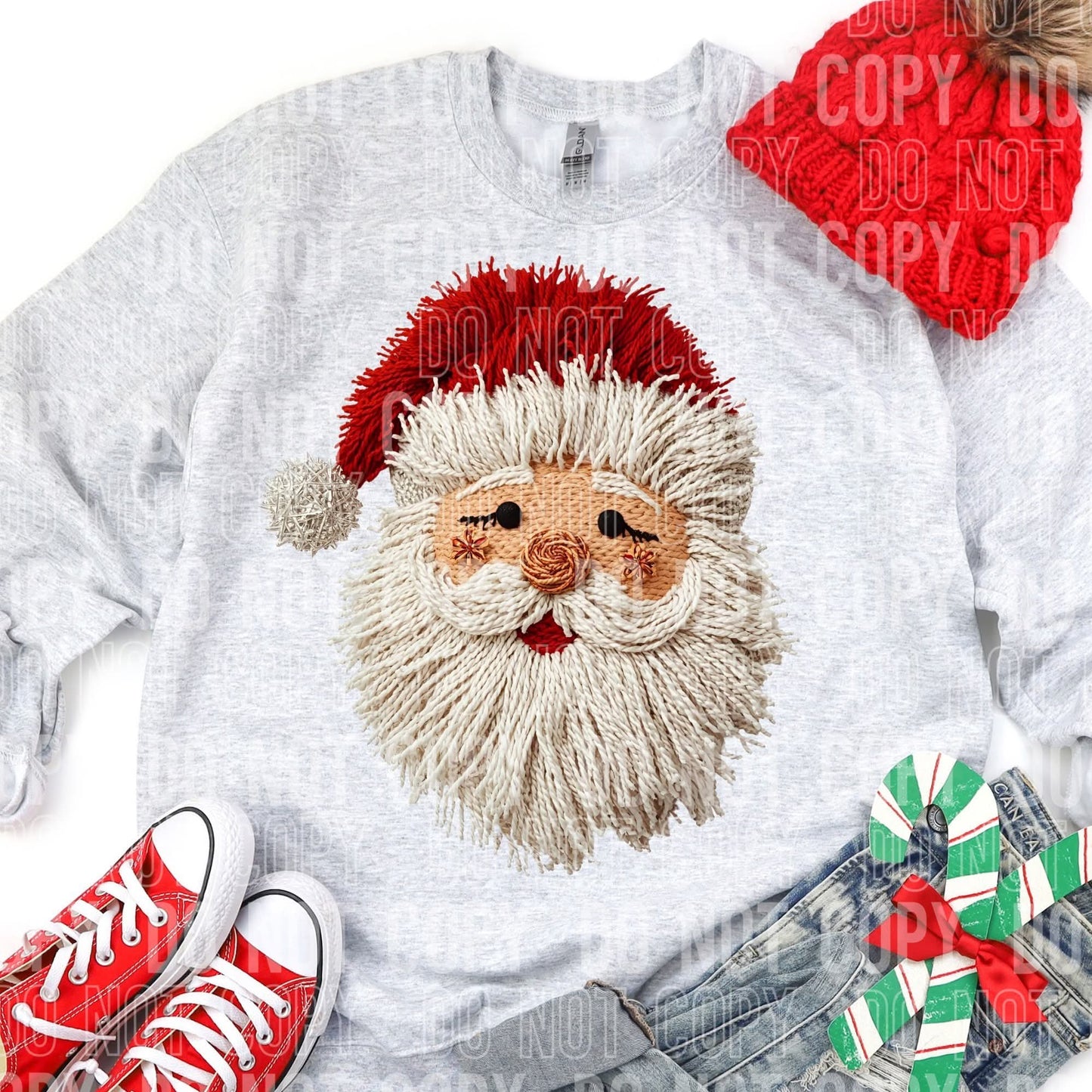 Yarn Santa Hook Rug Look - SHIRT