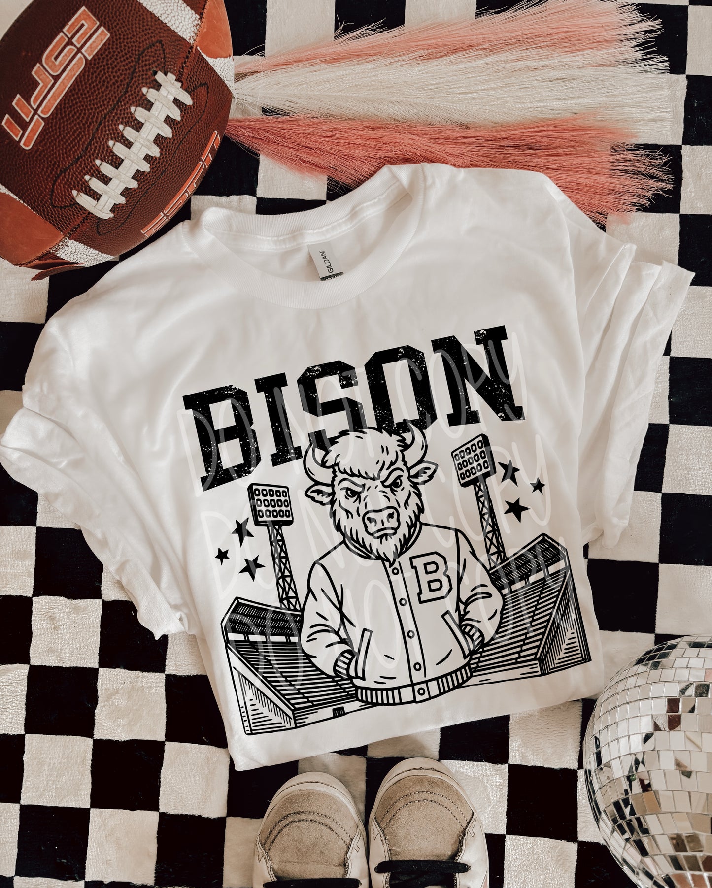 Letterman Jacket with mascot - ADULT SHIRT *add mascot & shirt color wanted in the notes box at checkout. PHDD.25
