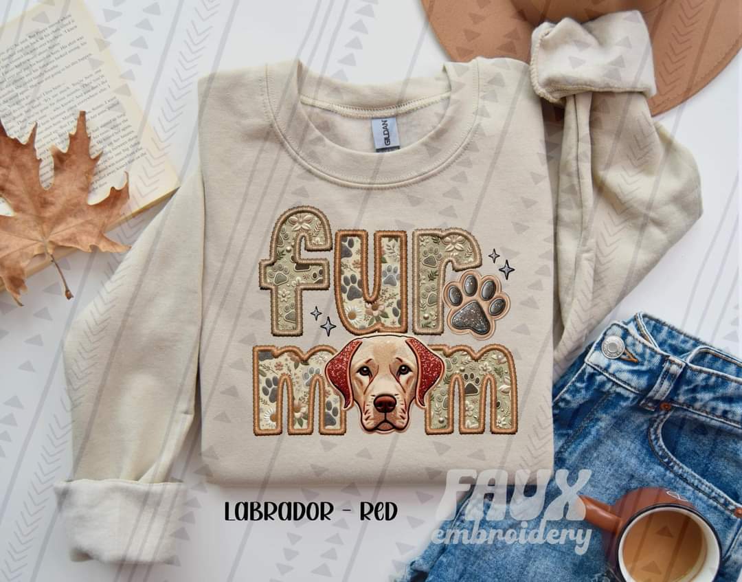 Fur Mom Lab Red Dog-SHIRT