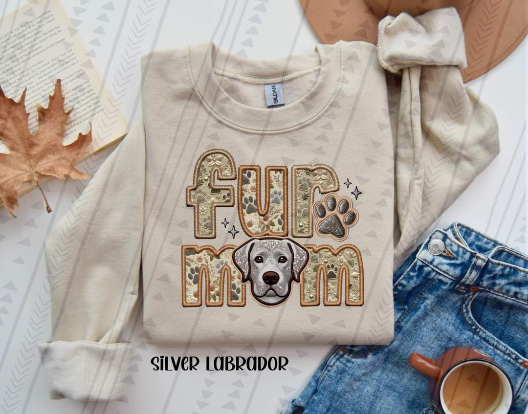 Fur Mom Lab Silver Dog-SHIRT