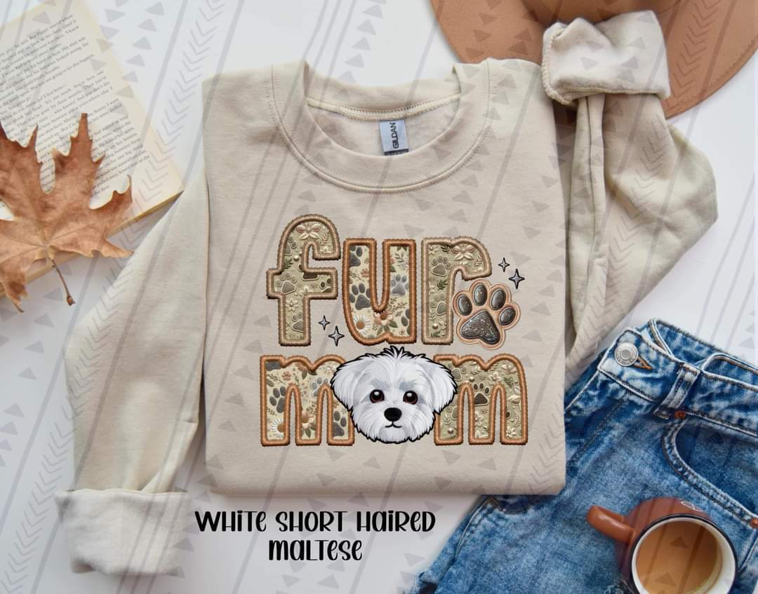Fur Mom Maltese White Short Hair Dog-SHIRT