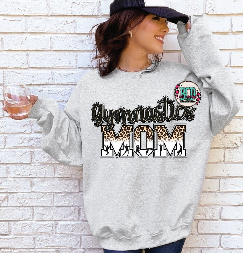 Gymnastics Mom Half Leopard - SHIRT