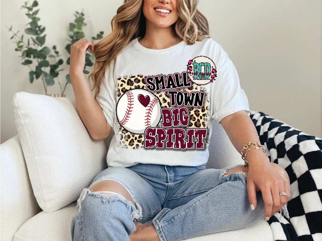 Small Town Big Spirit Leopard - SHIRT
