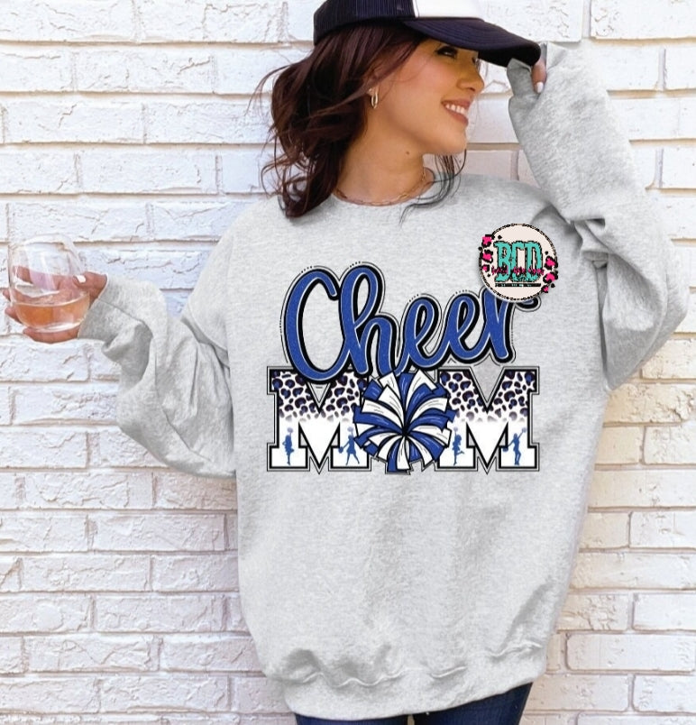 Cheer Mom Blue Leopard - SHIRT