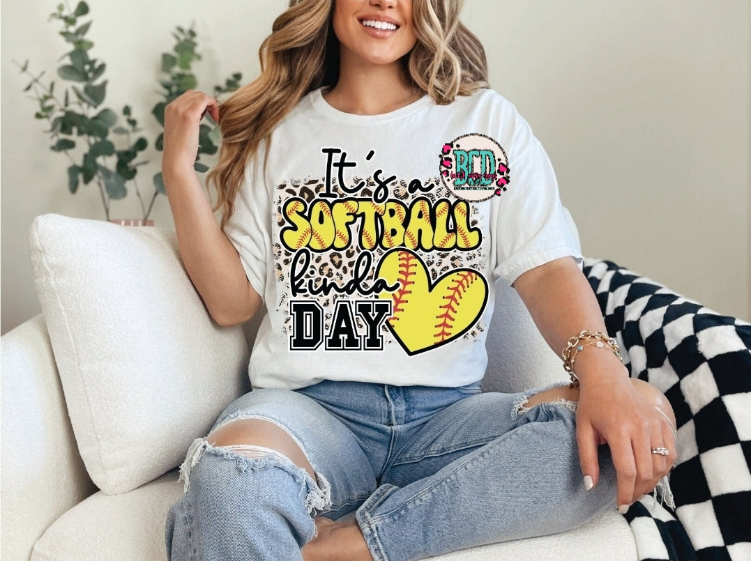 It’s A Softball Kinda Day Leopard - SHIRT