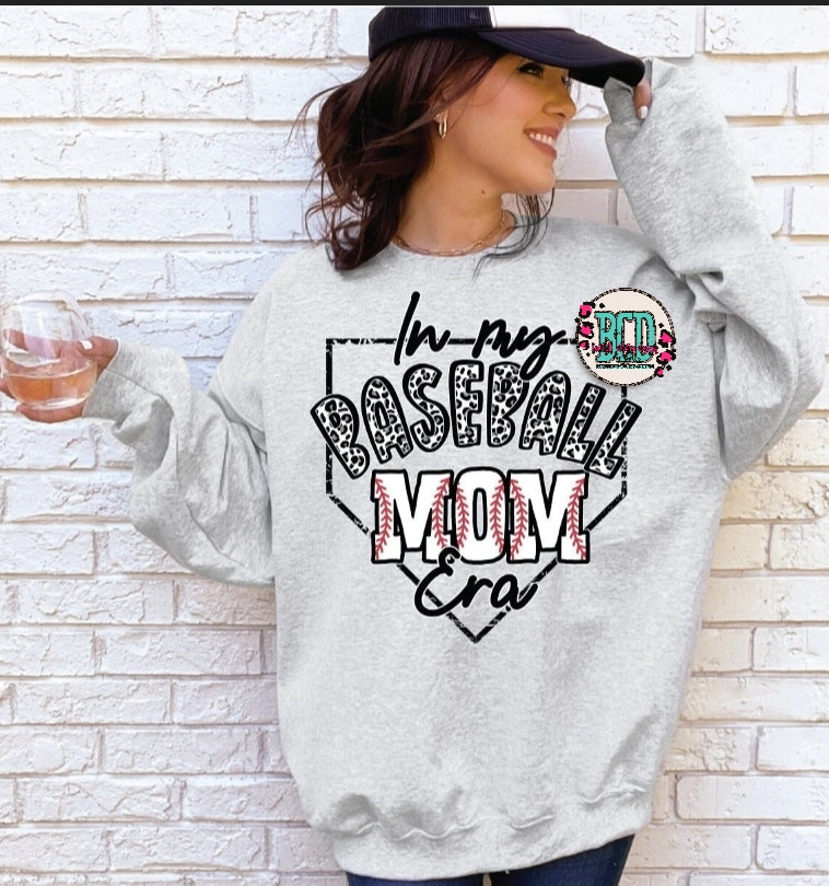 In My Baseball Mom Era Leopard Home Plate - SHIRT