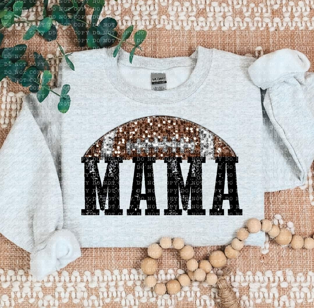 Football Mama Faux Sequin - SHIRT