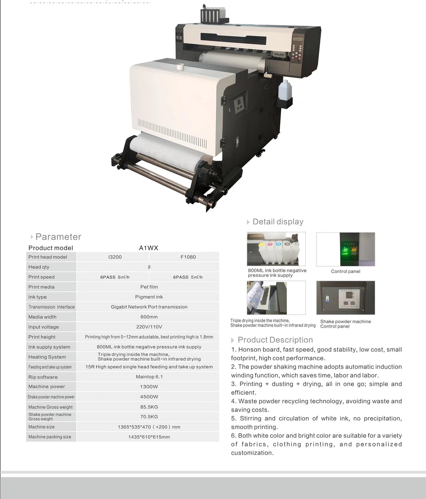 24" DTF Printer all in one