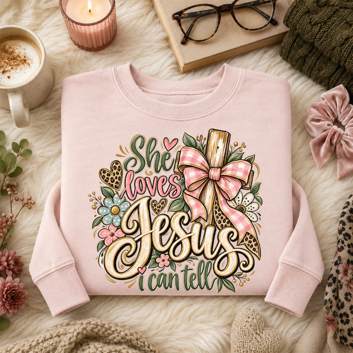She Loves Jesus - SHIRT SDD26 *Add shirt color wanted in note box
