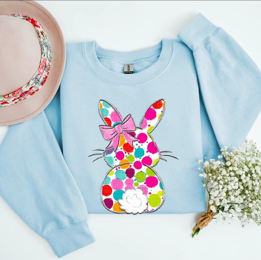 Dotted Bunny with Bow - SDD.25