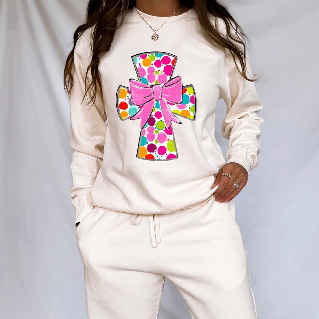 Dotted Cross with Bow - SDD.25