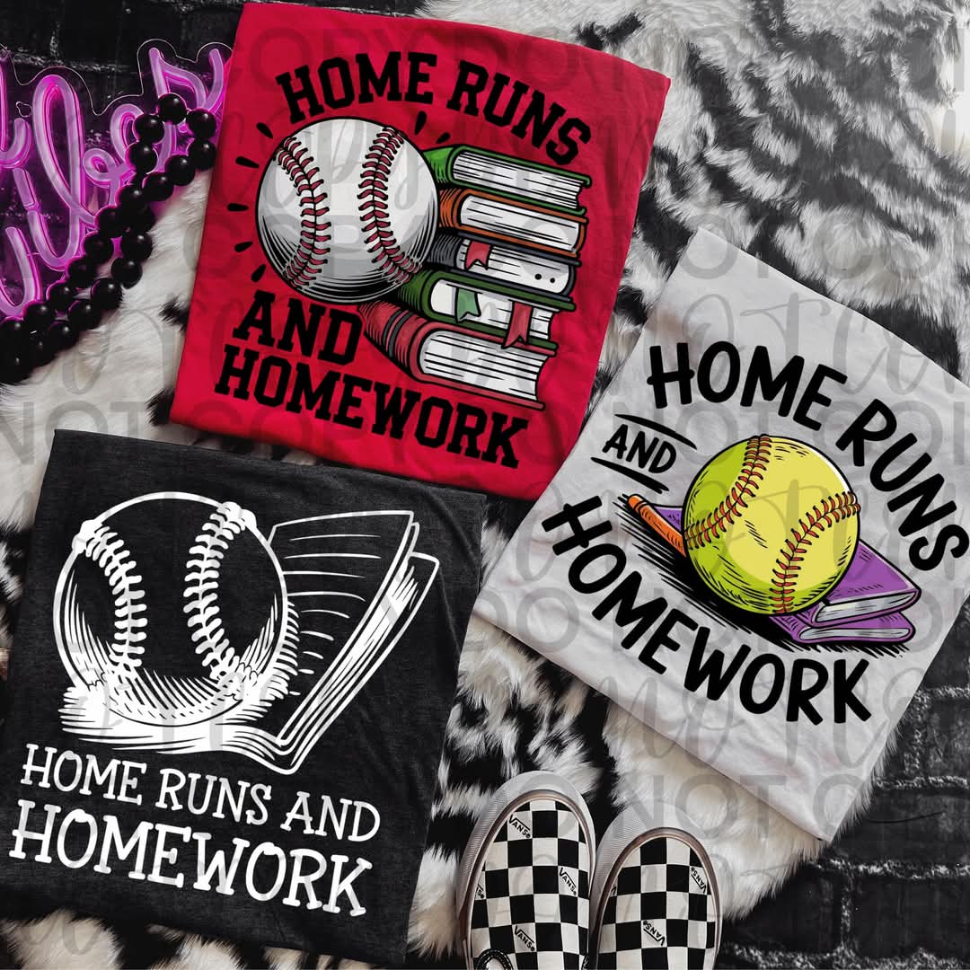 Home Runs And Homework - SHIRT. Sw.S.D.25