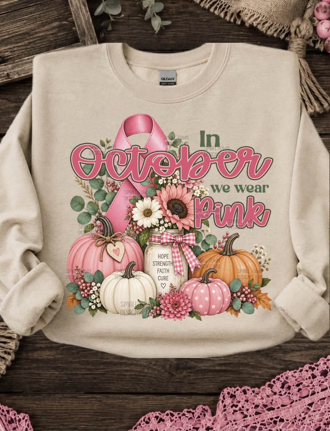 In October We Wear Pink Breast Cancer Awareness - SHIRT *Add color of shirt wanted in notes box