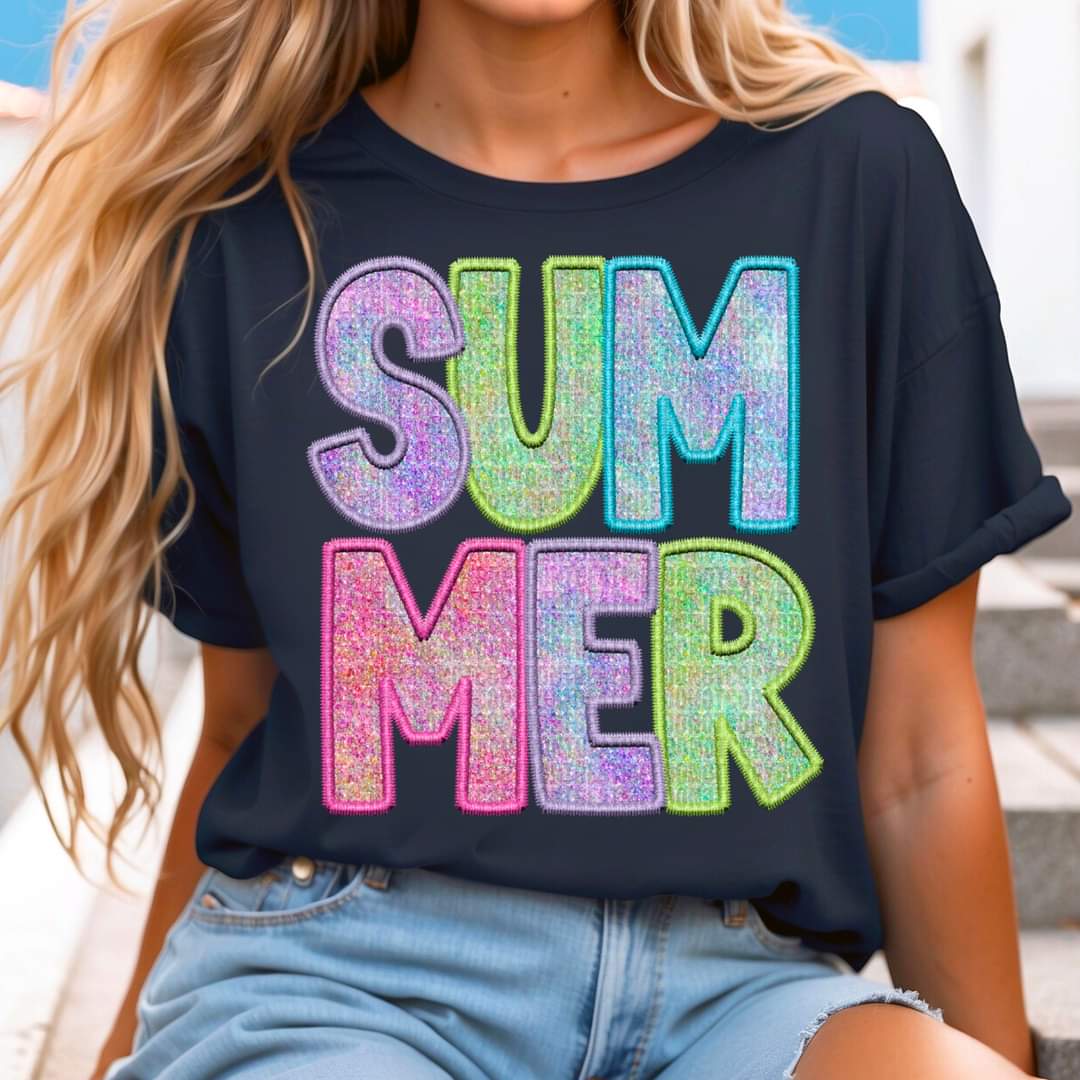 Summer faux embroidered-SHIRT