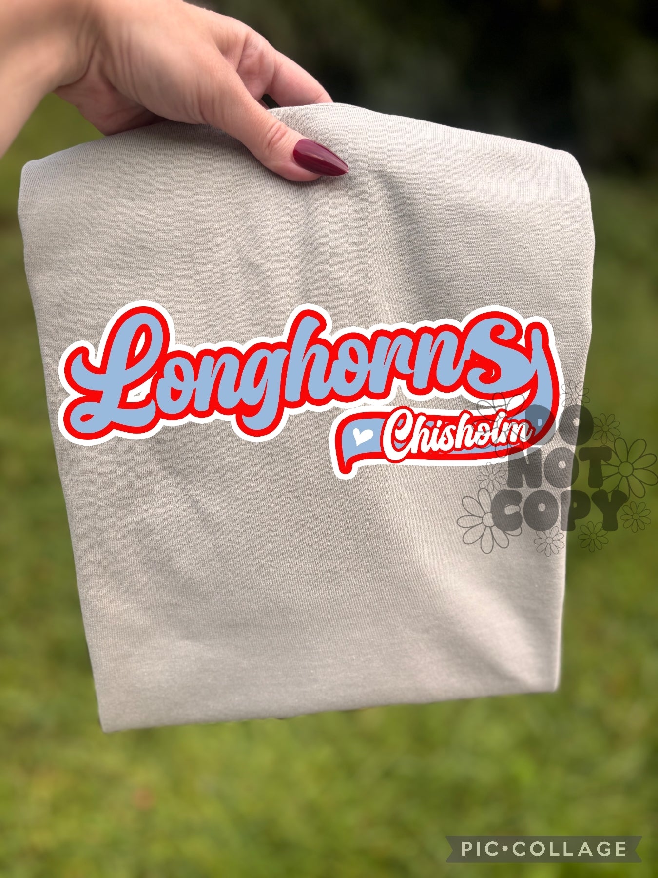 Longhorns Swoosh with Heart - Shirt *comment shirt color in note box