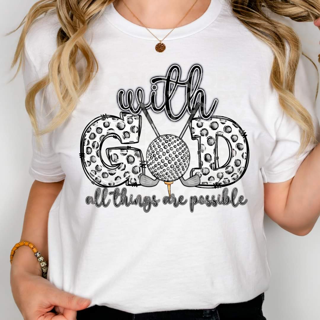 With God All Things Are Possible Golf-SHIRT
